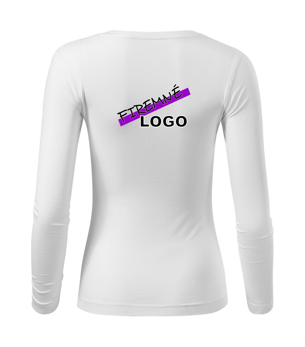 Dámske tričko s dlhým rukávom s logom firmy