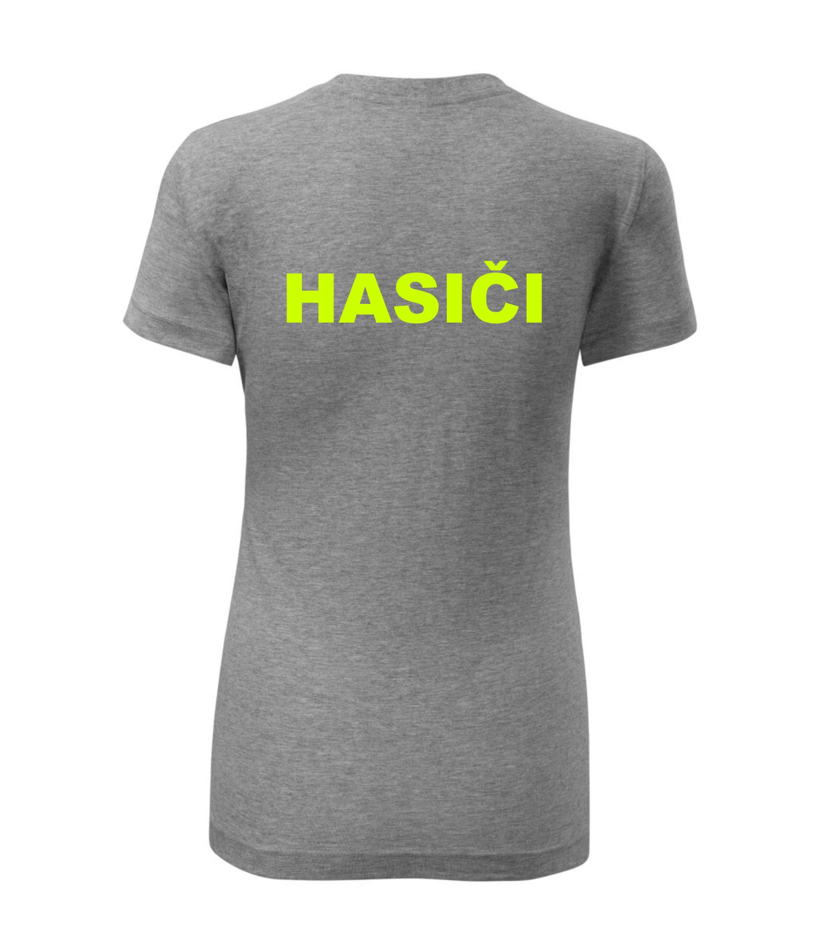Dámske tričko sivé s nápisom HASIČI