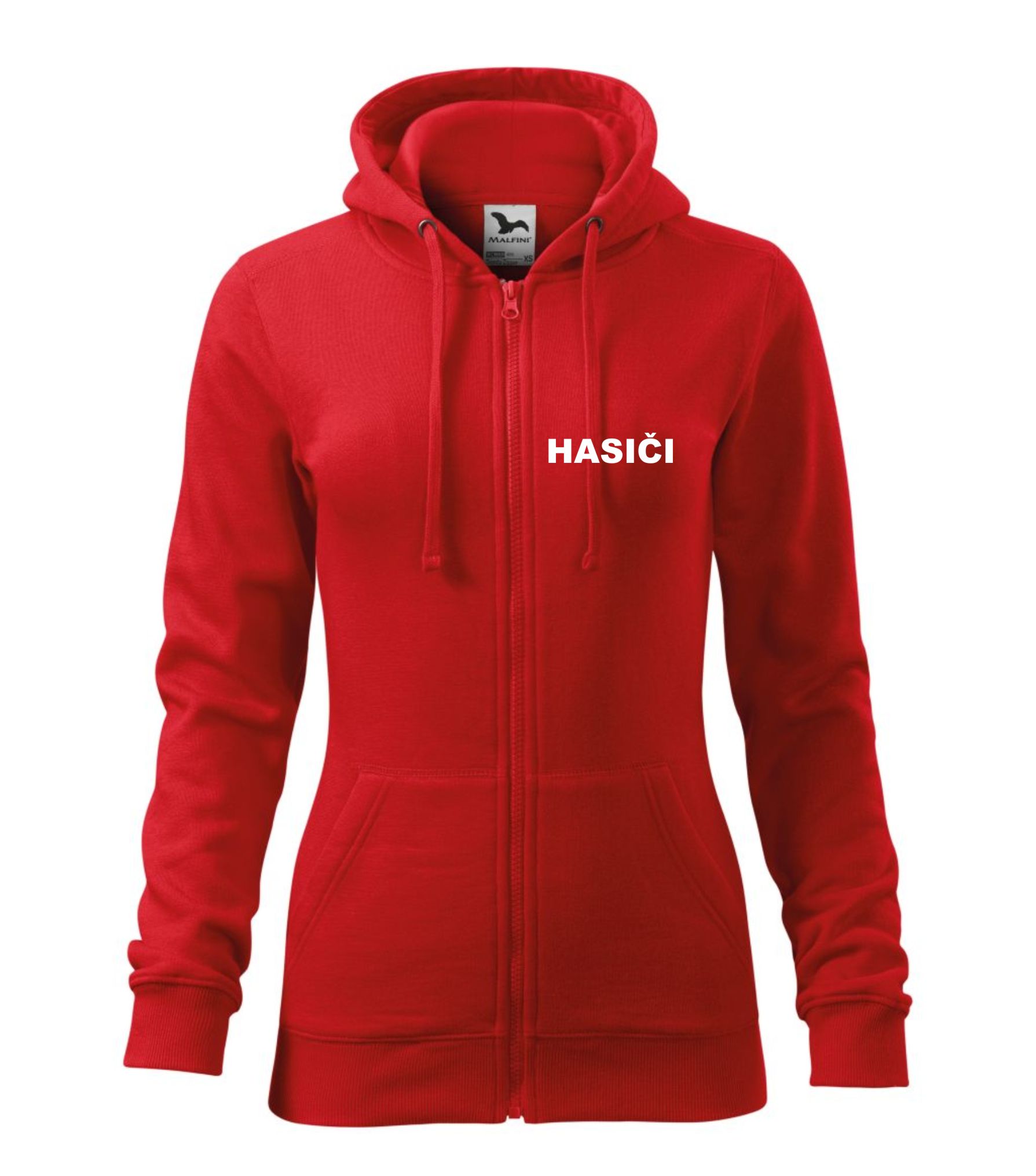 Dámska mikina červená s nápisom HASIČI