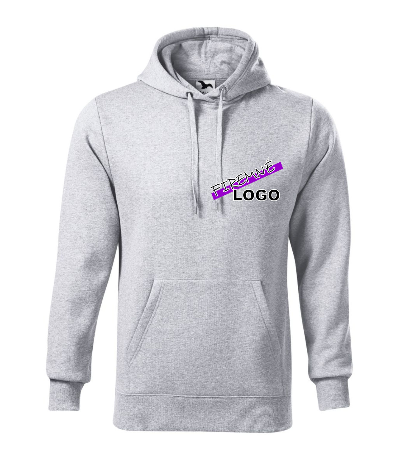 Pánska mikina bez zipsu s vlastným logom