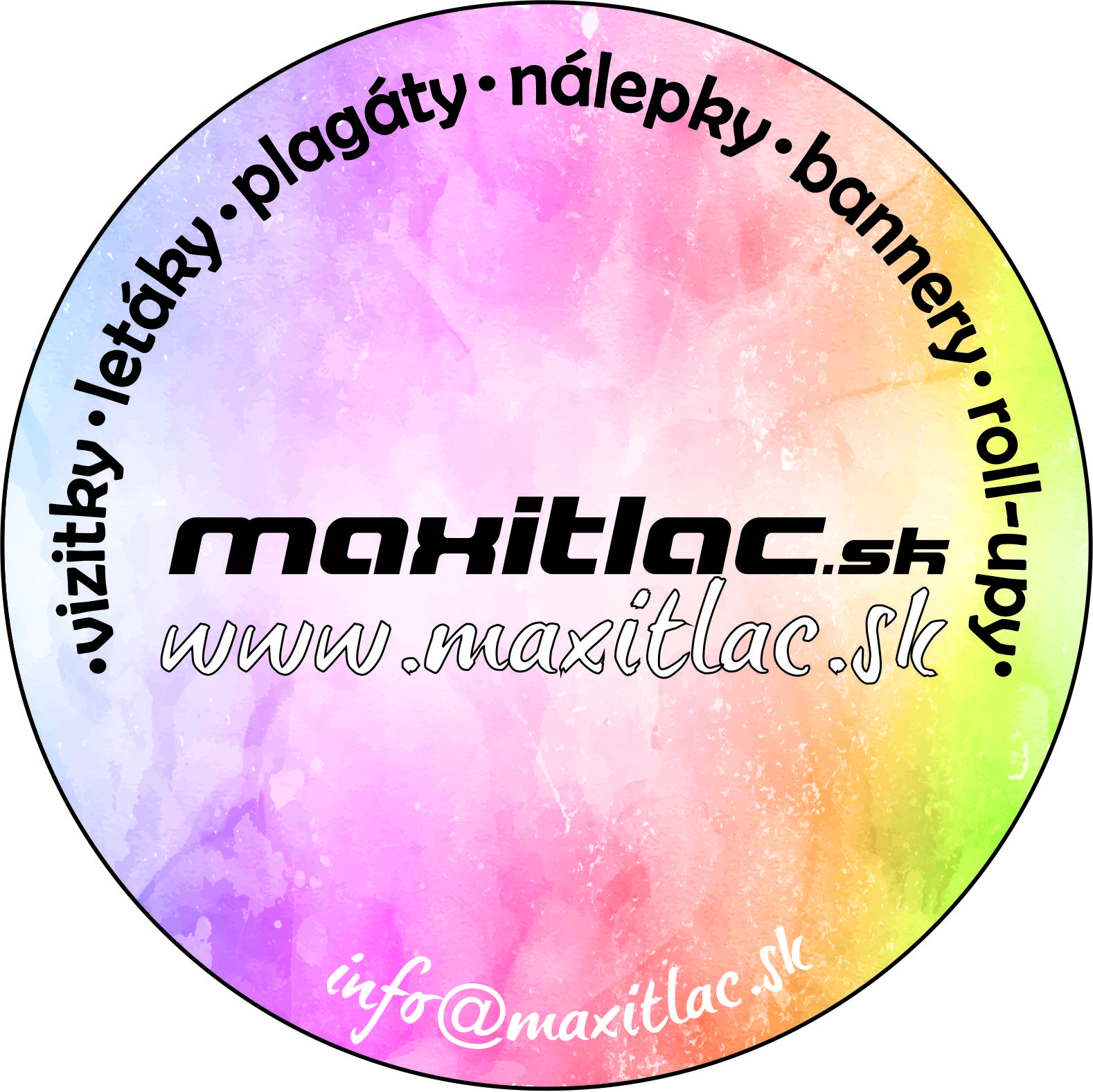 Nálepka kruh - priemer 7 cm 