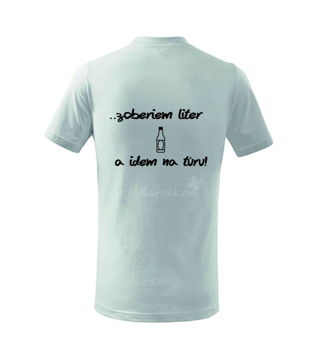 Vtipné tričko - LITER a TÚRA - biele