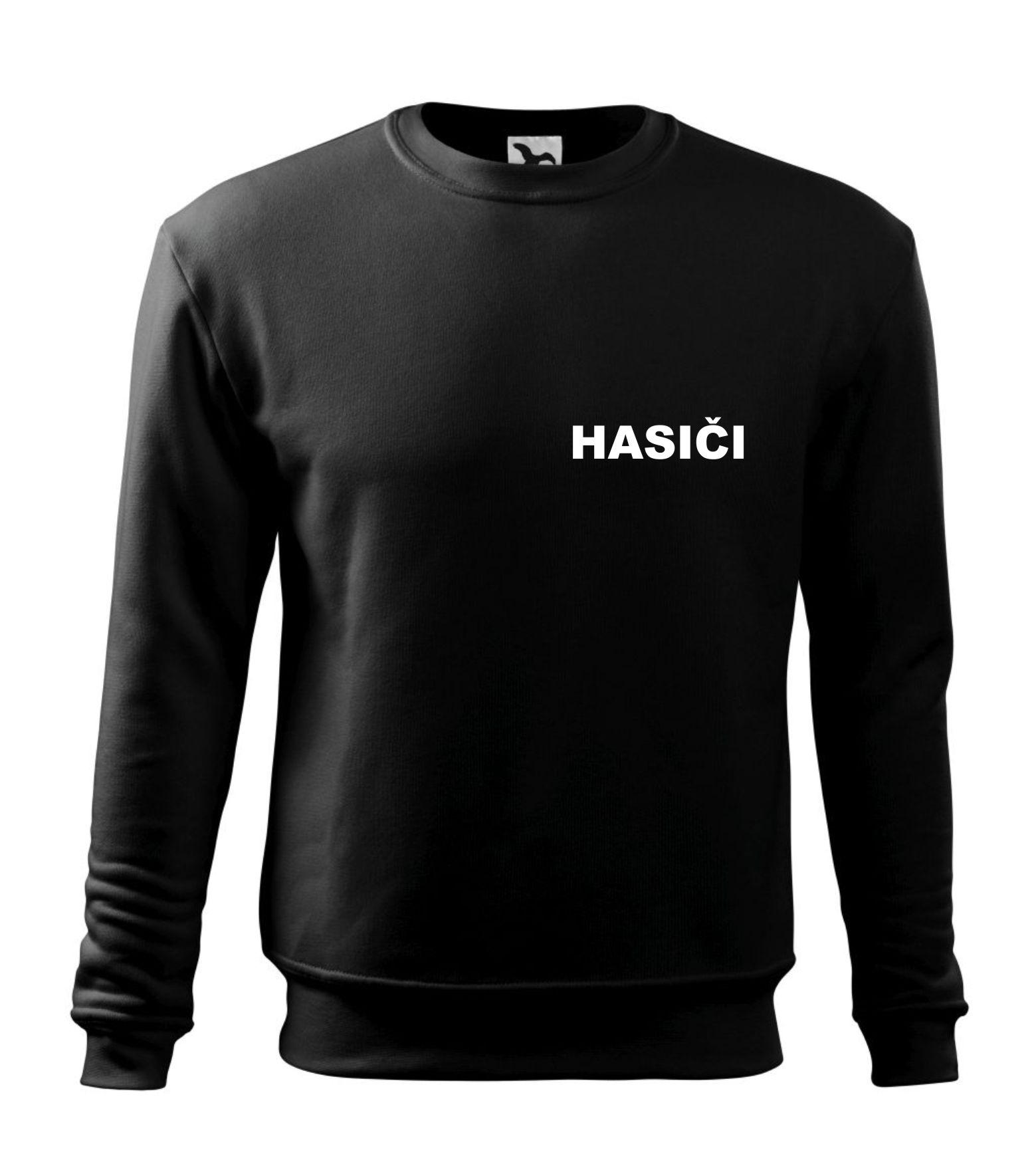 Čierna mikina s nápisom HASIČI