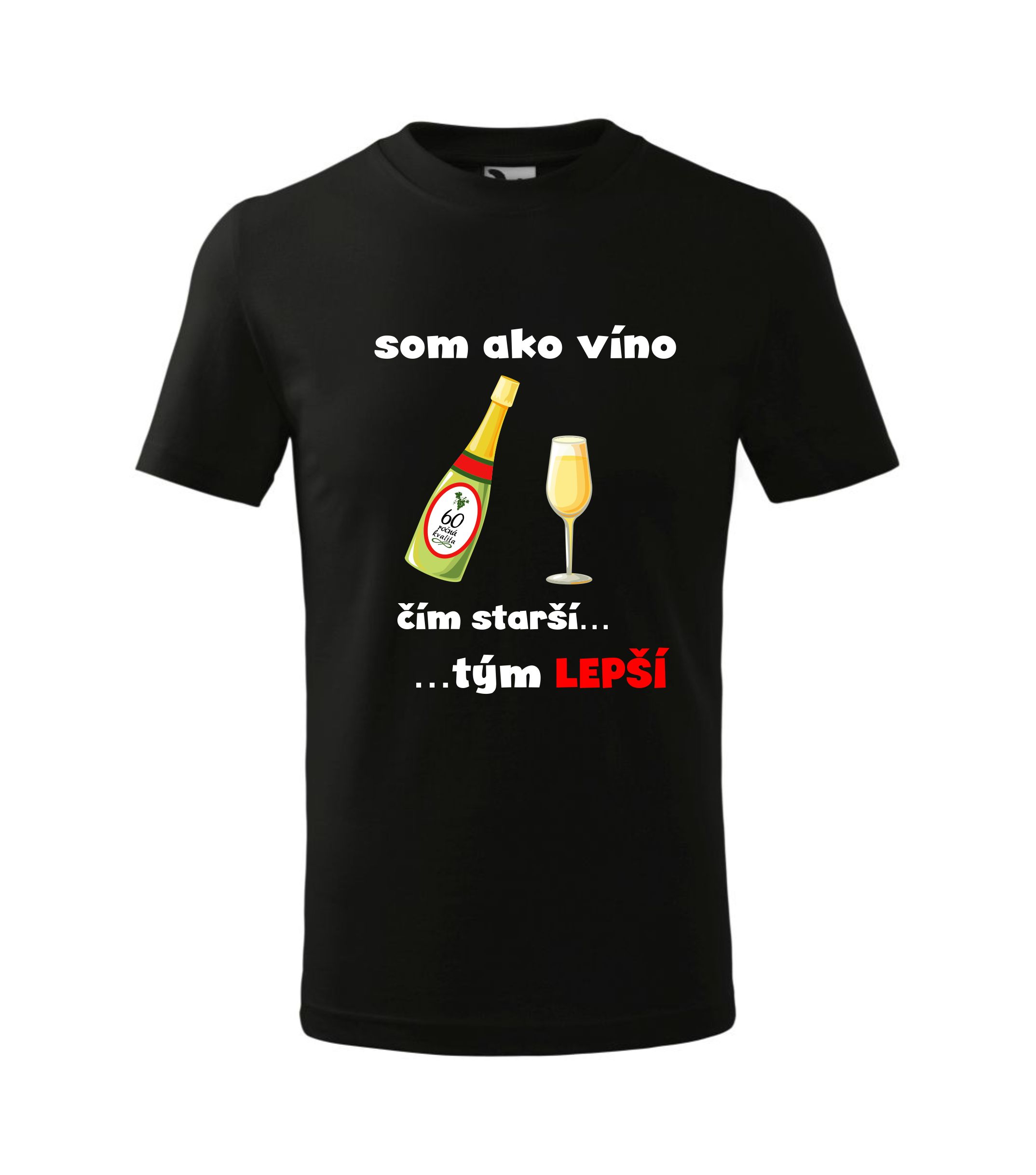Pánske darčekové tričko - víno-čierna 