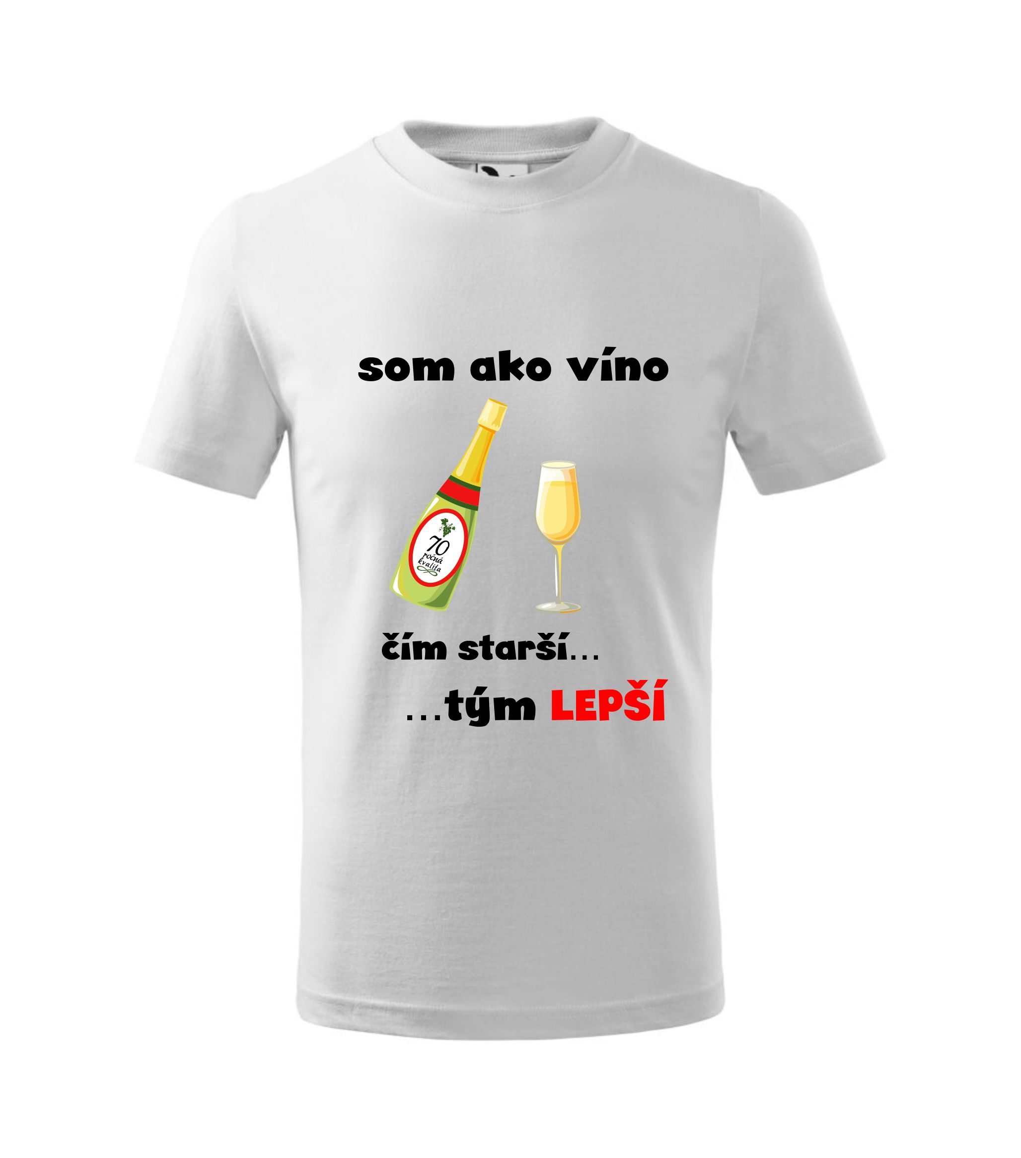 Pánske darčekové tričko - víno