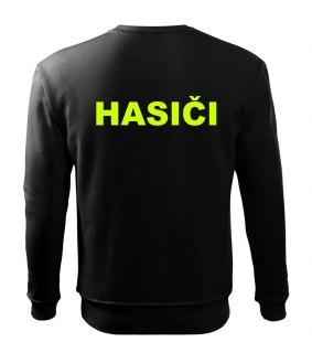 Čierna mikina s nápisom HASIČI