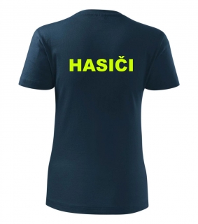 Dámke tričko tmavomodré s nápisom HASIČI