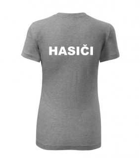 Dámske tričko sivé s nápisom HASIČI