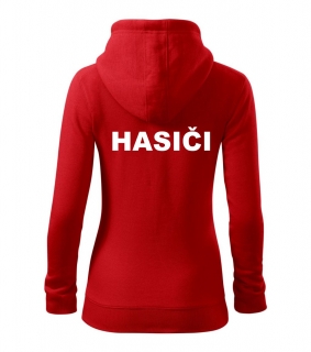 Dámska mikina červená s nápisom HASIČI