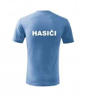 Detské tričko bledomodré s nápisom HASIČI