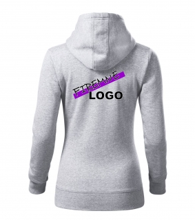Dámska mikina bez zipsu s vlastným logom