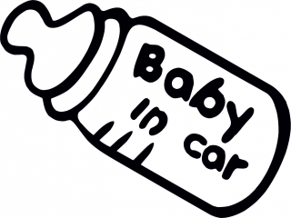 Samolepka - dieťa v aute 