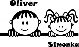 Samolepka - dieťa v aute 