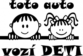 Samolepka - dieťa v aute 