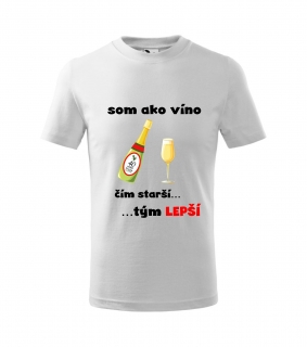 Pánske darčekové tričko - víno